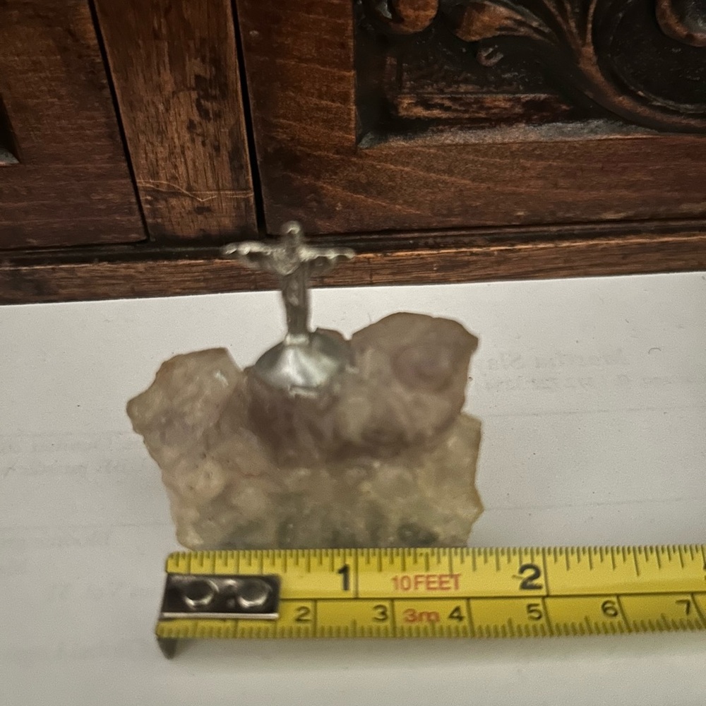 Christ the Redeemer Statue on Amethyst Crystal